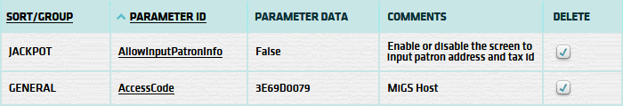 Machine Group Param Delete